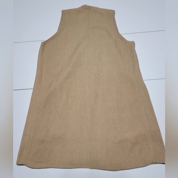 SPLENDID JULIET Sweater Open Front Sleeveless Knit Long Cardigan Tan XS New - Picture 3 of 11